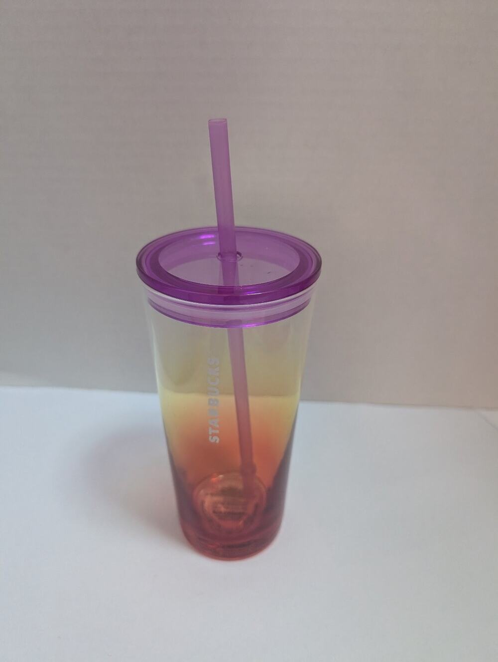 Starbucks 18 fl oz Ombre Gradient Tumbler Cup with Lid & Straw Cold Drink 2021